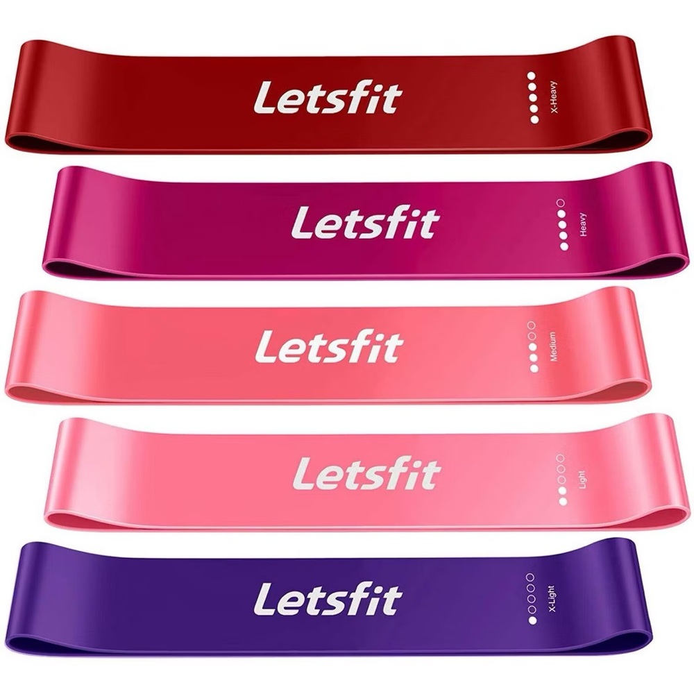 NIB Letsfit Set of 5, Resistance Loop Exercise Bands
